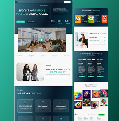 Digital agency web design ui/ux app desigh case study landing page ui ui ux ui ux desigh webdigene website desigh