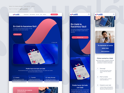 Landing Redesign Ualá | Daily UI #003 design figma landing ui ui design