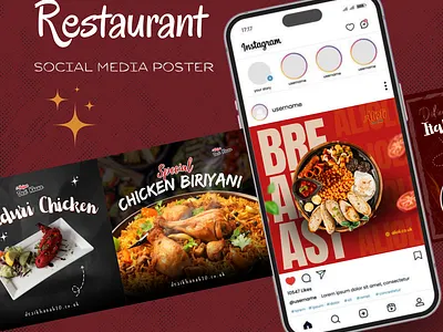 🍔 Food Restaurant Poster Design design flyaer graphic design poster social media poster design socialmedia