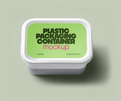 Plastic Packaging Container Mockup premium