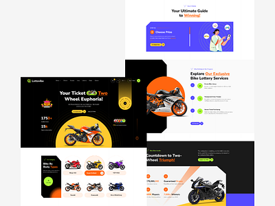 Lottovibe - Online Lotto & Lottery UI Figma Template chance euro million giveaway lotteries lottery lottery game lotto lucky lucky number mega millions powerball prize raffle sweepstakes win