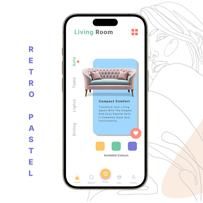 Retro Furniture E-Store branding design graphic design ui ux
