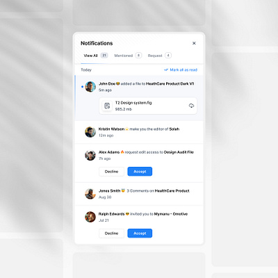 Notifications Modal alerts attachment bar card clean comments interface message minimal modal notification tabbar ux