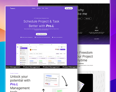 Landing Page | Project Management design