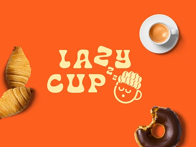 LazyCup - Coffee Concept Case Study brand identity branding brandingdesign breakfast brunch cartoon coffee colorful colorfulbranding cozyvibes designinspiration illustration logo design playful vibrant