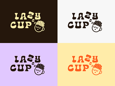 LazyCup - Coffee Concept Case Study brand identity branding brandingdesign breakfast brunch cartoon coffee colorful colorfulbranding cozyvibes designinspiration illustration logo design playful vibrant