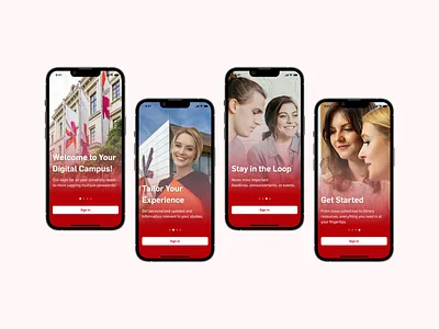 Rhein Main University Campus App - Onboarding Pages campus design onboarding ui university ux