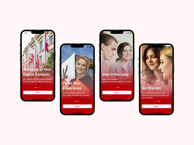 Rhein Main University Campus App - Onboarding Pages campus design onboarding ui university ux