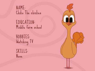 Chiko The Chicken after effects character animation chichayvi chicken nohobbies orange yellow