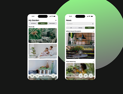 Plant Care mobile app design app branding design plant ui ux