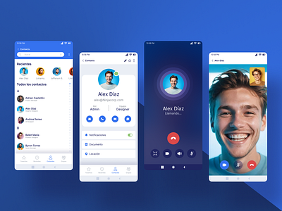 Contact UI Mobile branding flatdesign mobile ui