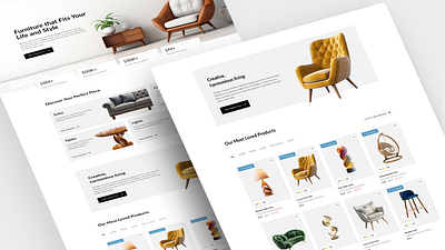 Furniture Shop Landing Page adobe xd branding design ecommerce figma furniture graphic design home page landing page logo shop pgae ued ui ui design uiux user interface ux web app webpage website