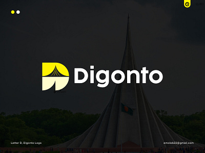 Digonto, Letter D Logo Design . 3d adobe agency logo brand identity branding company logo concept creative d design d letter d logo design digonto graphic design illustration logo logos tech ui wordmark