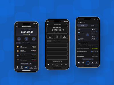 Crypto Mobile UI Design (Concept) app branding crypto design figma interface layout mobile ui user