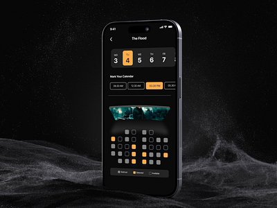Movie Ticket Booking app app ui cinema dark film movie movie app ui uidesign uiux ux