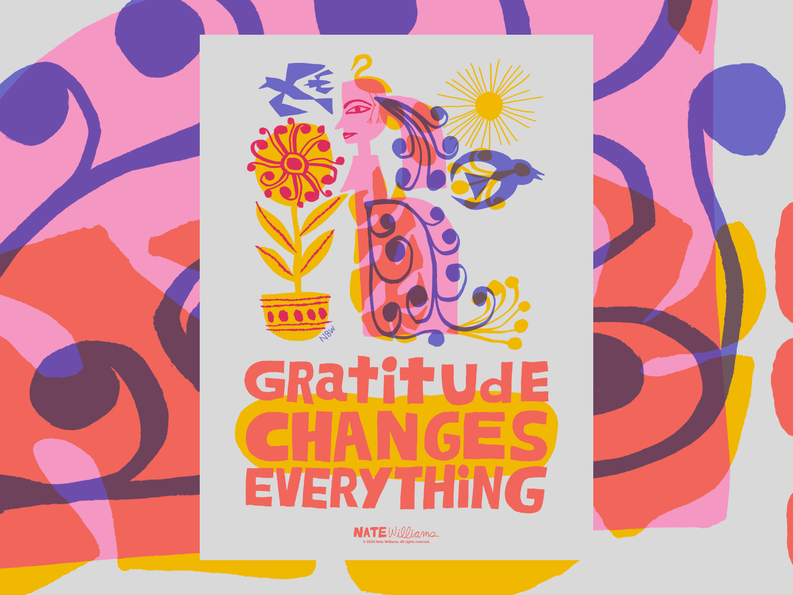 gratitude changes everything handdrawn lettering motivation nate williams