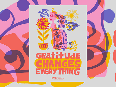 gratitude changes everything handdrawn lettering motivation nate williams