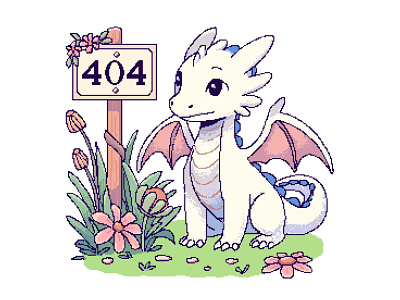 404 illustration series - dragon 404 404 error 404 page dragon empty state error error illustration error page illustration not found page not found pixel pixel art pixel illustration pixelart sketch ui design ui illustration vector vector illustration