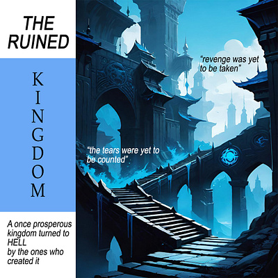 The ruined kingdom(game/novel cover poster) coverposter design gameposter graphic design novelposter posterdesign