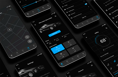 Smart Car App app design graphic design ui ux