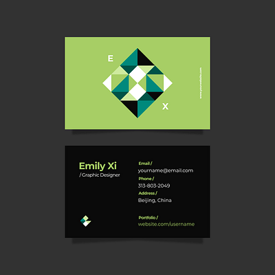 Geometric business card branding design logo vector