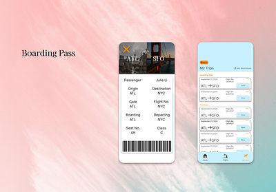 Daily UI: Day 24 Boarding Pass dailyui ui ui design