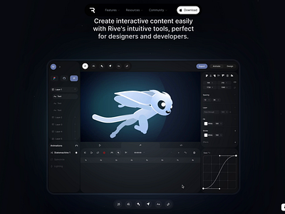 AI Animation tool ai animation code cursor dark dashboard framer