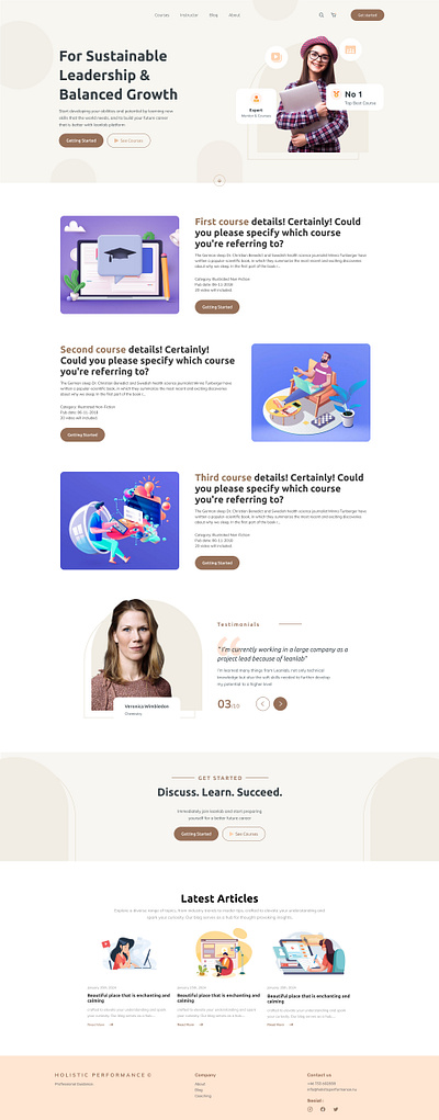 Learning platform UI Design creative design design landing page learning platform ui ui design website design wordpress landing page