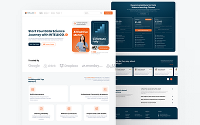 Crafting a Seamless Journey into Data Science: Landing Page UI/U branding clear landing page data science e course graphic design landing page landing page design mockup pricing simple landing page ui ui ux design