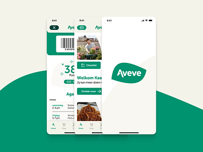 Aveve App | Pitch app application aveve barcode belgium brand branding design digital design figma graphic design logo mobile pitch shop ui ux vector