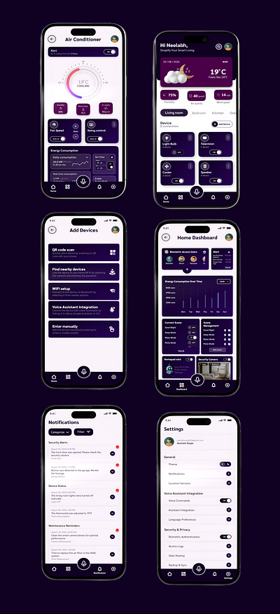 Domotic(smart home) case study design devices graphic design homepage landing page mobile design mobile ui mockups notification portfolio prototyping settings simple ui smart home trend ui user research weather wireframing