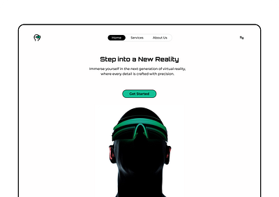 VR Experience Landing Page Showcase ui vr web design