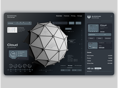 Blockchain Cloud Storage Dashboard | Blockchain | Dashboard blockchain cloud cloud storage crypto dashboard storage ui ux