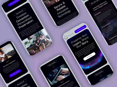 Eternal AI Landing Page mobile ai branding design glassmorphic landing page mobile ui ux