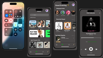 Flawless Music Playlist 3d graphic design mobile app design ui ux