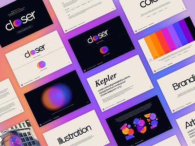 Closer Brand Guidelines - ai relationship coach ai brand guidelines branding color palette illustration logo playful relationship coach