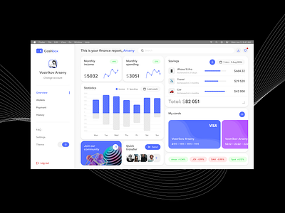 Cashbox - Application for Financial Accounting dashboard design figma finance logo ui ux