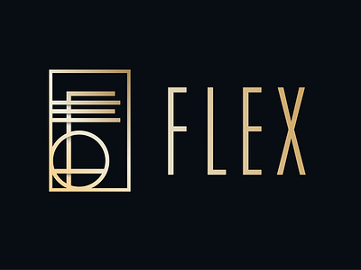 Flex Logo Design art deco branding design gatsby graphic design logo luxury