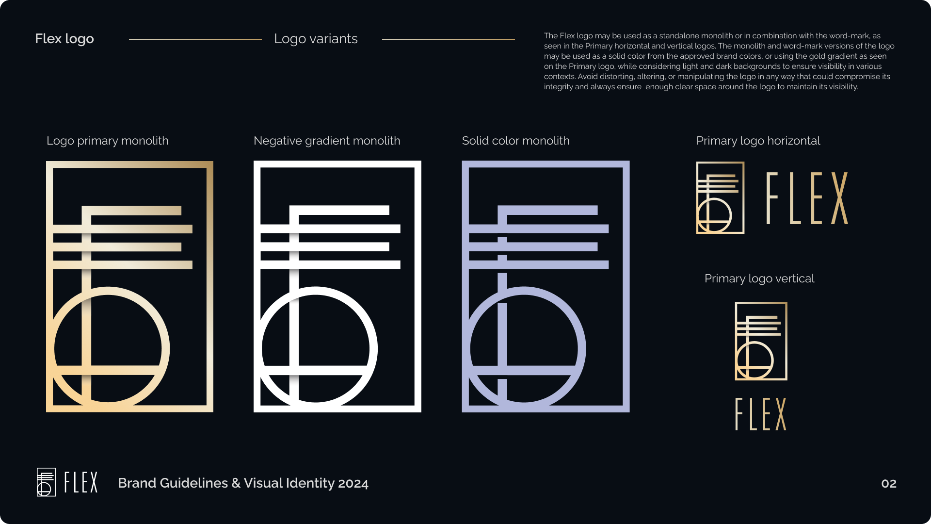 Flex Logo Design art deco branding design gatsby graphic design logo luxury