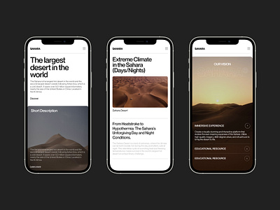 Sahara® clean design dribble figma minimal mobile mobile responsive responsive sahara sand ui web design