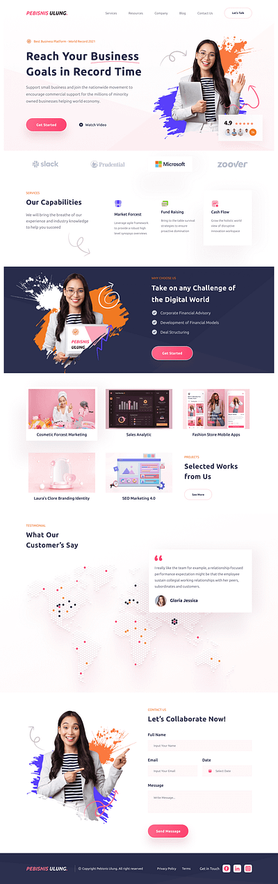 Marketing Website Landing Page agency design app figma design landing page marketing ui uiux website ui