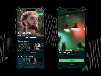 Briefly - Short Films Streaming App app cinema figma interface mobile ui ux