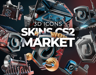 3D Icons \ Skins cs2 market 3d c4d cinema 4d cs2 csgo graphic design icon icon set market