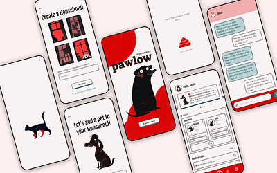 Pawlow - Pet Needs Tracking App animation graphic design illustration pet pet tracking ui ux