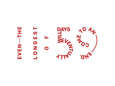 The Longest Days animation clock typography