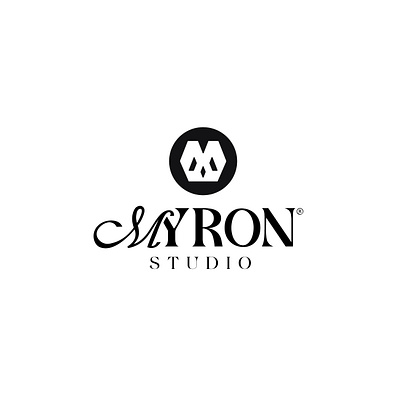 Myron Studio Logo brand branding graphic design logo logo branding logo maker luxury log