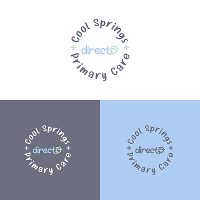 direct - cool springs primary care aid logo blue branding green health care logo logo contest logo design