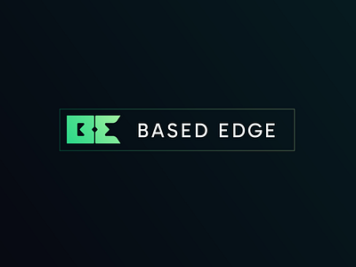 Based Edge Logo Design brand branding design emblem gradient graphic design green icon illustrator innovation logo symmetry type typography vector