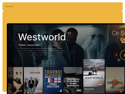 Molotov.tv app interactive tv ui user ux