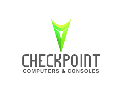 CHECKPOINT Computers & Consoles Logo Design 2015 arcade arrow branding checkpoint computer console game logo